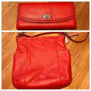 Coach Park Leather Hobo Bag & Wallet Bundle